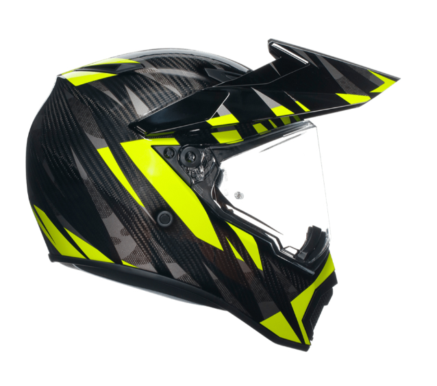 Agv Ax9 Multı Steppa Kapalı Kask Karbon Gri-neon Sarı