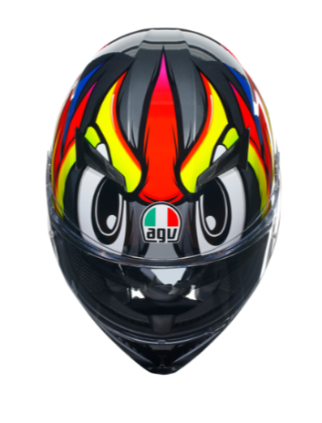 Agv K3 Kapalı Kask Bırdy 2.0 Gri-sarı-kırmızı