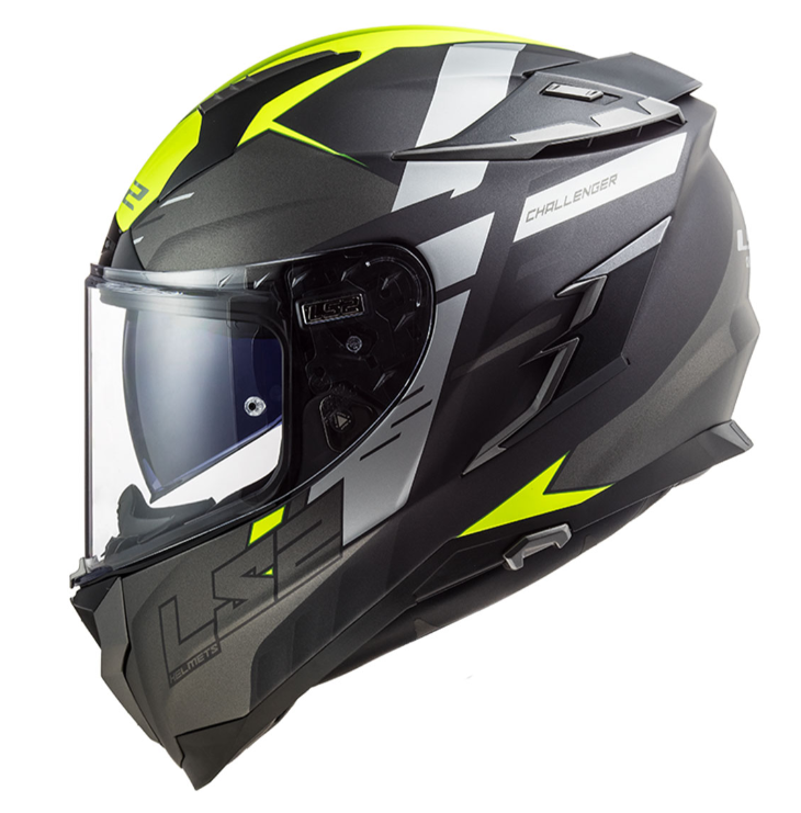 Ls2 Challenger Allert Kapalı Kask Mat Tıtanıum-neon Sarı