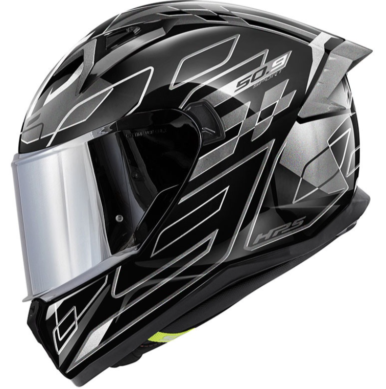 Gıvı 50.9 Assault Kapalı Kask Siyah Tıtanyum Gri