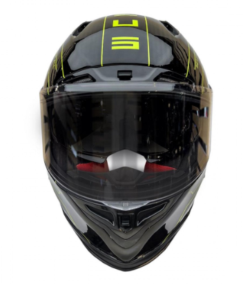 Zeus Zs-1800b Kapalı Kask Carbon Am8 Siyah-neon Sarı