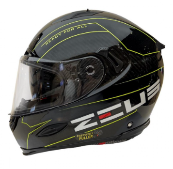 Zeus Zs-1800b Kapalı Kask Carbon Am8 Siyah-neon Sarı