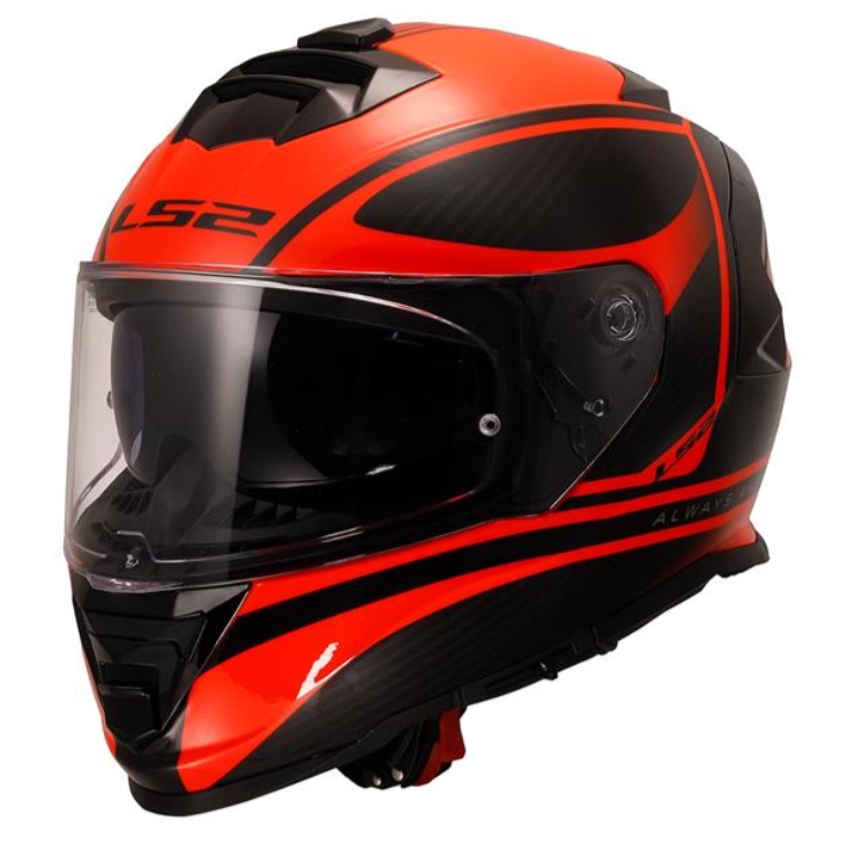 Ls2 Storm 2 Kapalı Kask Dodger Mat Siyah Neon Turuncu