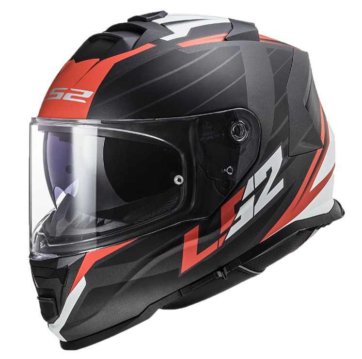 Ls2 Storm 2 Nerve Kapalı Kask Mat Siyah-kırmızı