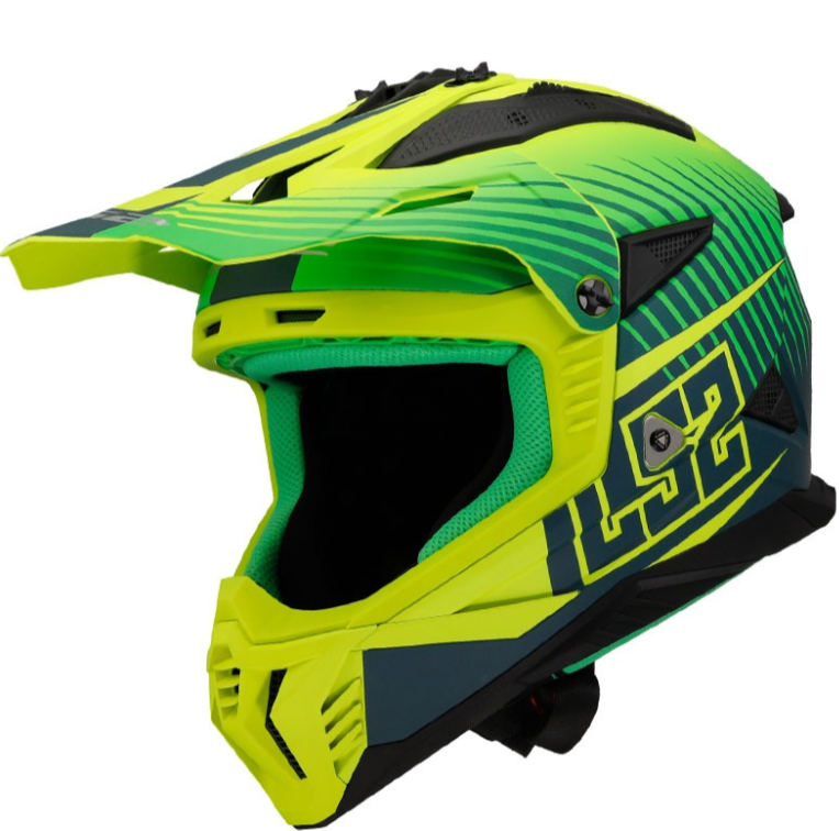 Ls2 Fast 2 Duck Cross Kask Yeşil Neon Sarı