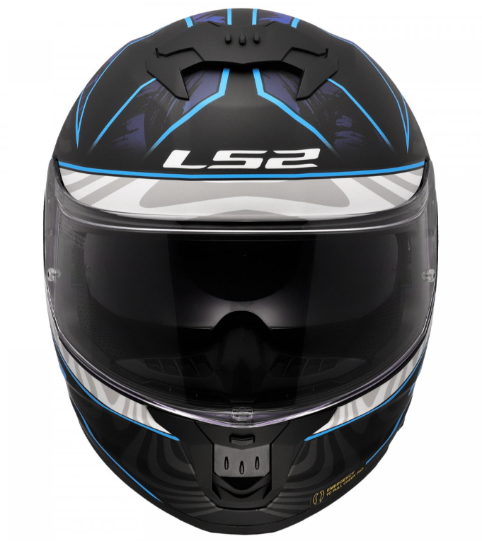 Ls2 Stream 2 Galdam Mat Siyah-mavi Kask