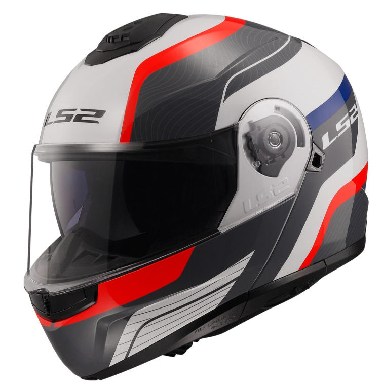 Ls2 Strobe 2 Çene Açılır Kask Monza Siyah Beyaz Kırmızı