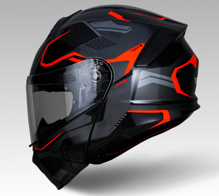 Yohe 935sv Çene Açılır Kask Siyah Gri Turuncu