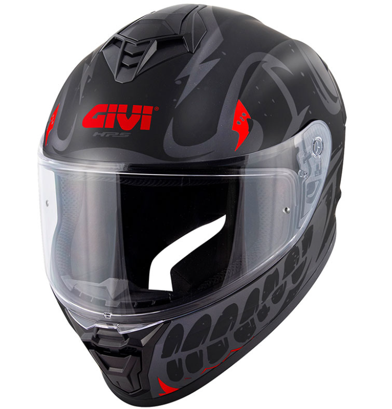 Gıvı 50.x Bones Kask Kapalı Mat Siyah-kırmızı