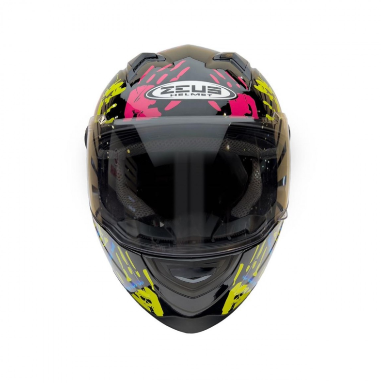 Zeus Zs-811a Al-37 Kapalı Kask Siyah-turuncu