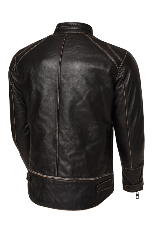 Vexo Vıntage Siyah Deri Mont