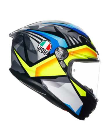 Agv K6 S Kapalı Kask Joan Siyah-mavi-sarı