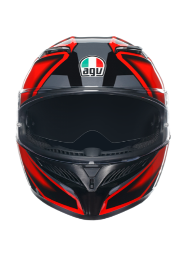 Agv K3 Compound Kapalı Kask Siyah-kırmızı