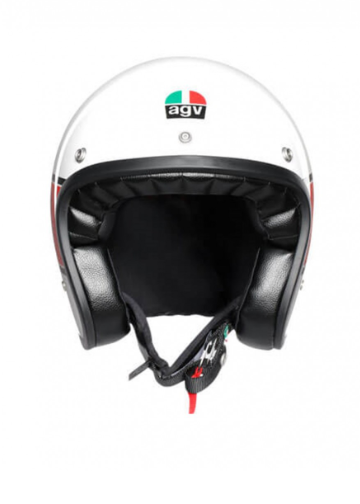 Agv X70 Multı Mıno 73 Yarım Kask Beyaz-kırmızı