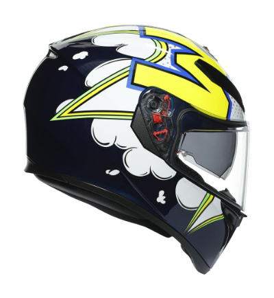 Agv K3 Sv Multı Kapalı Kask Bubble Mavi-beyaz-sarı