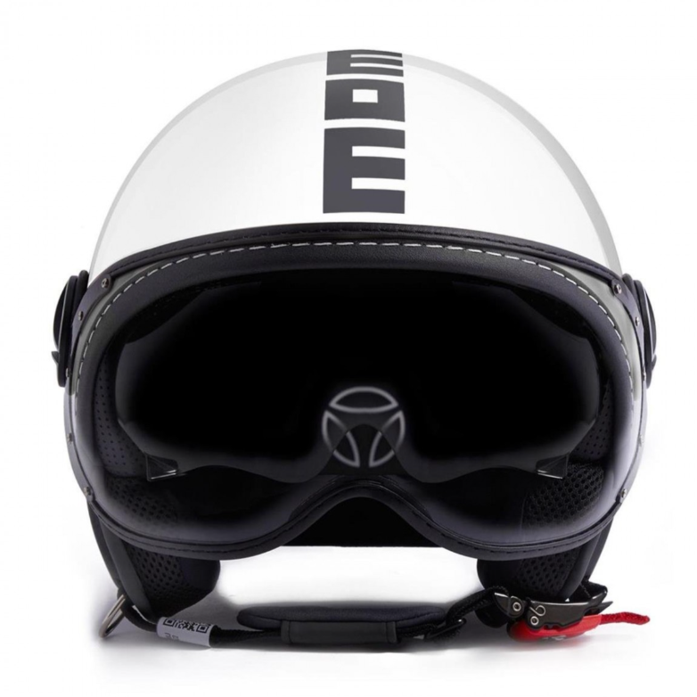 Momo Desıgn Fgrt Mono Yarım Kask Beyaz-siyah