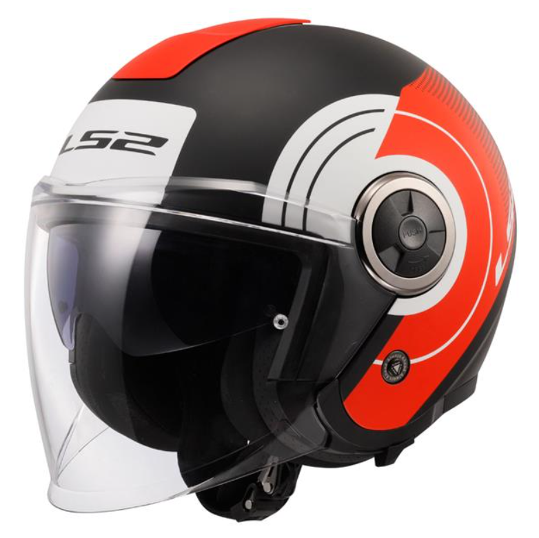 Ls2 Classy Dısko Yarım Kask Siyah-kırmızı-beyaz