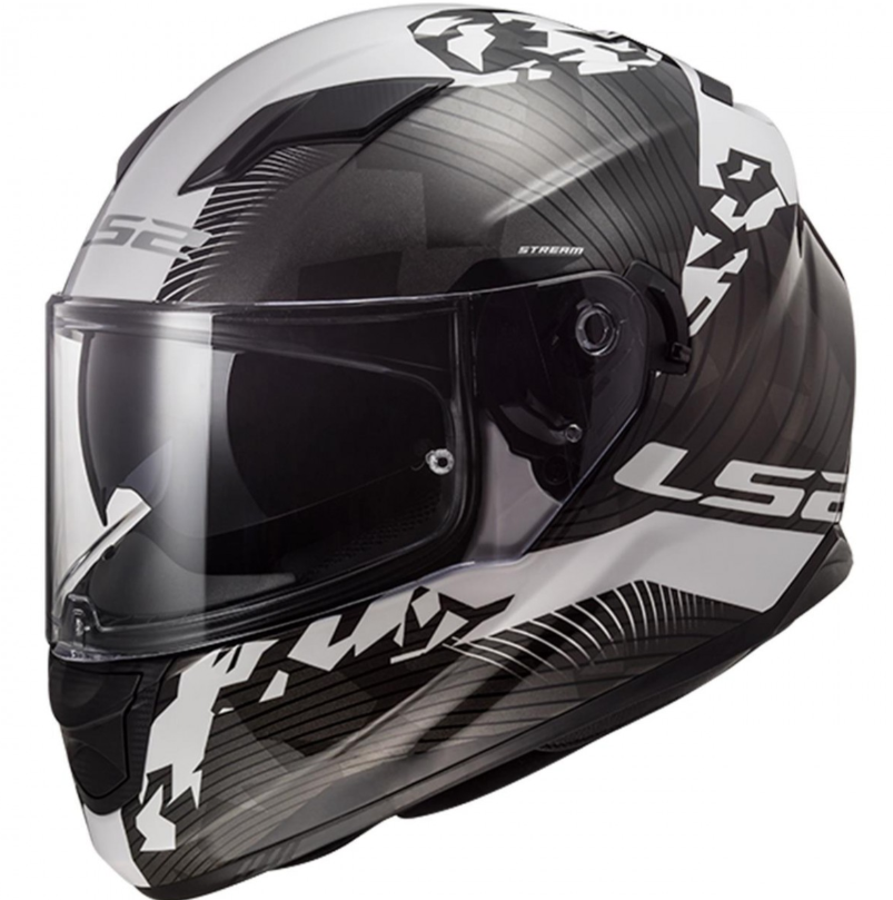 Ls2 Stream Evo Hype Kapalı Kask Beyaz-tıtanıum