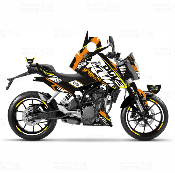 KTM Duke 250 Sport Line Sticker Set Yellow